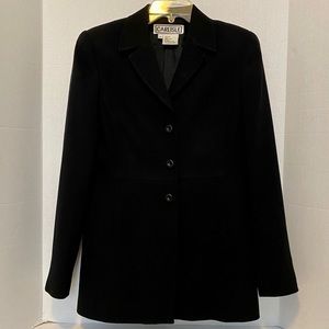 Carlisle Black 100% Wool Blazer Jacket Womens 4